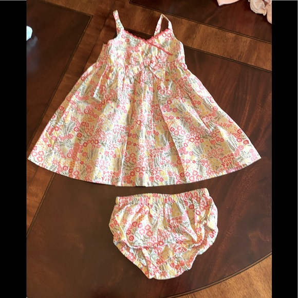 Janie and Jack Floral Sundress with matching diaper cover 3-6 months - Picture 1 of 1